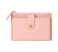 ESMENATZLS Carino Moda PU Cuoio Mini Coin Purse Donne Tinta unita Porta Carta di Credito Borse Piccolo Raccoglitore Sacchetto di Soldi Borsa Titolare della Carta, rosa, 1pc