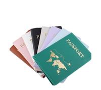 ESMENATZLS Custodia da viaggio per passaporto con mappa, coppia di lettere, per donne e uomini, da viaggio, per matrimonio, CH43, Verde, Taglia unica