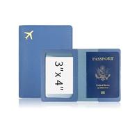 ESMENATZLS Custodia protettiva per passaporto da viaggio in pelle PU ispessita, Blu foschia, Taglia unica