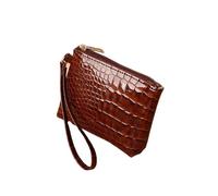 ESMENATZLS Moda Pu Cuoio Mini Portafoglio Donne Retor Piccola Moneta Soldi Titolare della Carta Borse Borsa di Colore Solido Tote Clutch Zipper Bag Regalo Ragazza, Marrone, Taglia unica