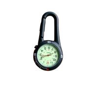 ESMENATZLS Orologio da tasca unisex con moschettone, al quarzo, da appendere, luminoso, per donne, uomini, infermiere, dottori, studenti, regali, Nero , misura unica