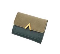 ESMENATZLS Portafoglio alla moda Portafoglio corto portamonete donna portafogli porta carte borsa da donna piccolo portafoglio femminile Hasp Mini frizione ragazza borsa dei soldi, Verde, Taglia unica