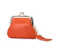 ESMENATZLS Portamonete da donna, in vera pelle di mucca, alla moda, portafogli piccoli e eleganti, Arancione, 2pcs