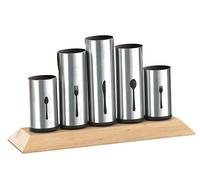 Esmeyer Pipes - Portaposate Pipes con 5 Supporti Non Regolabili in Acciaio Inox, per rispettivamente 12 coltelli, forchette, cucchiai, cucchiaini e forchette da Dessert