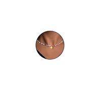 Esmoly Colorate Perle Collana Donna con Lettera A-Z Argento/18K Oro Regalo Compleanno Donna Ragazza 14+2 Inches (Oro W)