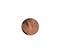 Esmoly Colorate Perle Collana Donna con Lettera A-Z Argento/18K Oro Regalo Compleanno Donna Ragazza 14+2 Inches (Oro O)