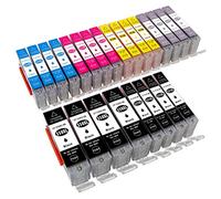 ESMOnline 24 cartucce XL compatibili con Canon Pixma MG5450 MG5550 MG5650 MG5655 MG6350 MG6450 MG6650 MG7100 MG7150 MG7550 MX725 MX925 iP7200 iP87250 50 iX; 6850