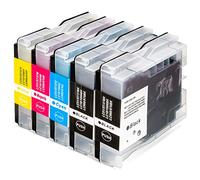 ESMOnline komp. Cartucce di ricambio per Brother DCP 130C 135C 150C 330C 350C 540CN 560CN 750CW 770CW MFC 235C 240C 260C 3360C 440CN 465CN 5460CN 5860CN 660CN 680CN 885CW Set da 5 nero, ciano,