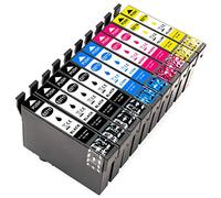 ESMONLINE Set di 10 cartucce compatibili in sostituzione per Epson T0715 T0711 -T0714, adatte per Epson Stylus SX510W DX4000 D120 SX415 SX 515 BX300