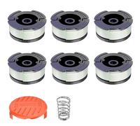 esmusssein Bobina per decespugliatore Black and Decker, 6 pezzi, lunghezza 9,1 m, diametro 0,2 cm, con copertura per bobina e molla