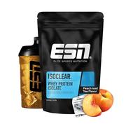 ESN Isoclear Proteine Isolate del Siero di Latte in Polvere, Té Freddo alla Pesca, 1000 g, Proteinlimo con gusto delizioso alla frutta, siero di latte chiaro - made in Germany