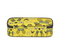 ESNAIUVCD Astuccio alla moda con stampa ananas per bambini, astuccio per penne scolastiche di grande capacità, astuccio per la scuola elementare, astuccio per cancelleria per bambini