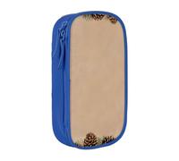 ESNAIUVCD Astuccio con stampa a forma di pigna, per matite, monete, chiavi, carte, grande, per bambini, ragazzi, scuola, ufficio, Blu, Taglia unica, Beauty Case