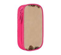 ESNAIUVCD Astuccio con stampa a forma di pigna, per matite, monete, chiavi, carte, grande, per bambini, ragazzi, scuola, ufficio, rosa, Taglia unica, Beauty Case