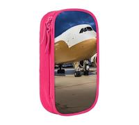 ESNAIUVCD Astuccio con stampa di aeroplano in The Evening Light Pencil Case Coin Key Card Bag Borsetta Grande Astuccio per Bambini Ragazzi Scuola Ufficio, rosa, Taglia unica, Beauty Case