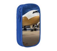 ESNAIUVCD Astuccio con stampa di aeroplano in The Evening Light Pencil Case Coin Key Card Bag Borsetta Grande Astuccio per Bambini Ragazzi Scuola Ufficio, Blu, Taglia unica, Beauty Case