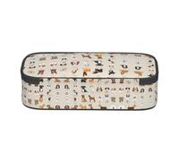 ESNAIUVCD Astuccio con stampa di razza di cane per bambini, astuccio per penne scolastiche di grande capacità, astuccio per penne per la scuola elementare