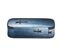 ESNAIUVCD Astuccio con stampa nave da crociera per bambini, astuccio per penne scolastiche di grande capacità, astuccio per penne per la scuola elementare, astuccio per cancelleria per bambini