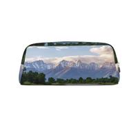 ESNAIUVCD Astuccio grande con stampa del Parco Nazionale del Grand Teton, astuccio per matite con cerniera, astuccio per il lavoro e i viaggi, astuccio multifunzionale per trucchi, Argento, Taglia