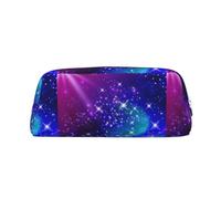 ESNAIUVCD Astuccio grande con stampa di stelle misteriose e cerniera, per lavoro e viaggi, astuccio multifunzionale per matite e trucchi, Argento, Taglia unica, Beauty Case