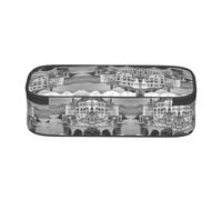 ESNAIUVCD Astuccio per matite per bambini, con stampa di città marina, grande capacità, astuccio per penne per la scuola elementare, astuccio per cancelleria per bambini