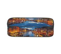 ESNAIUVCD Astuccio per matite per bambini, con stampa di Venezia notturna, astuccio per penne e penne di grande capacità, astuccio per la scuola elementare, astuccio per cancelleria per bambini