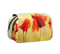 ESNAIUVCD Astuccio portapenne a doppio strato con stampa floreale sotto il sole, grande capacità, adatto per ragazzi, ragazze e adulti, questo astuccio per penne da ufficio con design a scomparti