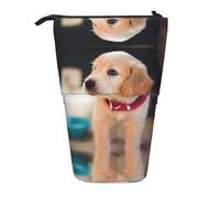 ESNAIUVCD Astuccio retrattile personalizzato con stampa di cane, astuccio con nome personalizzato per studenti, bambini e adulti, per scuola e ufficio