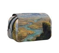 ESNAIUVCD Beautiful Views - Astuccio portapenne a doppio strato, grande capacità, adatto per ragazzi, ragazze e adulti, questo astuccio per penne da ufficio con design a scomparti