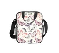 ESNAIUVCD Bella stampa farfalla di colore uomini donne trasparente del PVC Shopping Bag impermeabile vedere attraverso la borsa, con le maniglie per il pranzo