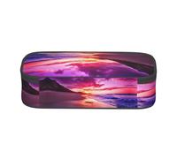 ESNAIUVCD Bellissimo astuccio con stampa tramonto sulla spiaggia per bambini, astuccio per penne scolastiche di grande capacità, astuccio per penne per scuola elementare, astuccio per cancelleria per