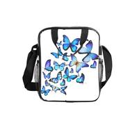 ESNAIUVCD Borsa della spesa trasparente del PVC degli uomini delle donne della stampa della farfalla variopinta impermeabile vede attraverso la borsa, con le maniglie per il