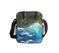 ESNAIUVCD Borsa trasparente della spesa del PVC degli uomini delle donne della stampa della spiaggia impermeabile vede attraverso la borsa, con le maniglie per il pranzo