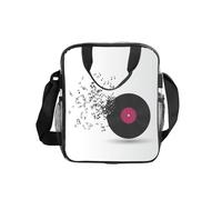 ESNAIUVCD Borsa trasparente della spesa del PVC degli uomini delle donne della stampa di musica astratta impermeabile vedere attraverso la borsa, con le maniglie per il pranzo