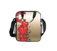 ESNAIUVCD Borsa trasparente della spesa del PVC degli uomini delle donne della stampa di San Valentino impermeabile vede attraverso la borsa, con le maniglie per il pranzo