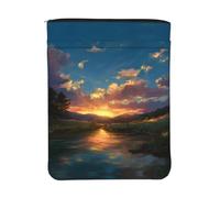 ESNAIUVCD Custodia protettiva per libri con stampa tramonto estivo, copertine per libri in brossura, tessuto lavabile, maniche per libri con cerniera, regali per amanti dei libri