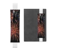ESNAIUVCD Esplosione Firework 3D stampa regolabile in pelle portapenne segnalibro ââââ'¬ "Custodia staccabile per riviste e pianificatori manuali, bianco, Taglia unica