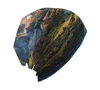 ESNAIUVCD Great Rivers Print - Cappello invernale da uomo e da donna, caldo, ideale per climi freddi, escursionismo, sci, colore: nero