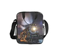 ESNAIUVCD Il sacchetto trasparente della spesa del PVC degli uomini delle donne della stampa del treno a vapore impermeabile vede attraverso la borsa, con le maniglie per il pranzo