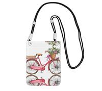 ESNAIUVCD La stampa della bicicletta porta una borsa per cellulare in diagonale, borsa a tracolla, adatta per trasportare il cambio del cellulare, ecc, Nero , Taglia unica