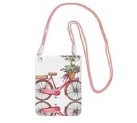ESNAIUVCD La stampa della bicicletta porta una borsa per cellulare in diagonale, borsa a tracolla, adatta per trasportare il cambio del cellulare, ecc, rosa, Taglia unica