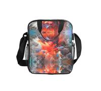 ESNAIUVCD Le nuvole variopinte stampano le donne del sacchetto della spesa trasparente del PVC impermeabile vede attraverso la borsa, con le maniglie per il pranzo