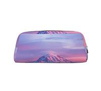 ESNAIUVCD Mount at Sunset - Astuccio con cerniera, grande, per matite e viaggi, multifunzione, per matite e trucchi, Oro, Taglia unica, Beauty Case