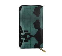 ESNAIUVCD Portafogli da donna in vera pelle con stampa hacker Attack, portafogli multifunzione, con cerniera intorno al grande telefono cellulare da viaggio lungo portamonete, Nero , Taglia unica