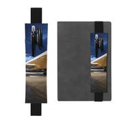 ESNAIUVCD Portapenne regolabile in pelle con stampa aeroplano nella sera luce segnalibro ââââ'¬ "Custodia staccabile per riviste e pianificatori manuali, Nero , Taglia unica