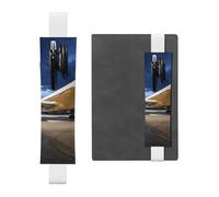 ESNAIUVCD Portapenne regolabile in pelle con stampa aeroplano nella sera luce segnalibro ââââ'¬ "Custodia staccabile per riviste e pianificatori manuali, bianco, Taglia unica