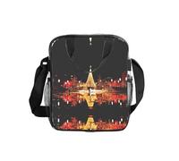 ESNAIUVCD Sacchetto trasparente della spesa del PVC degli uomini delle donne della stampa dell'albero di Natale impermeabile vedere attraverso la borsa, con le maniglie per il pranzo