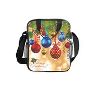 ESNAIUVCD Sacchetto trasparente della spesa impermeabile del PVC degli uomini delle donne della stampa di buon Natale vedere attraverso la borsa, con le maniglie per il pranzo