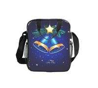 ESNAIUVCD Sacchetto trasparente della spesa impermeabile del PVC degli uomini delle donne della stampa di buon Natale vedere attraverso la borsa, con le maniglie per il pranzo