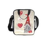 ESNAIUVCD Sacchetto trasparente della spesa impermeabile del PVC degli uomini delle donne della stampa di buon Natale vedere attraverso la borsa, con le maniglie per il pranzo